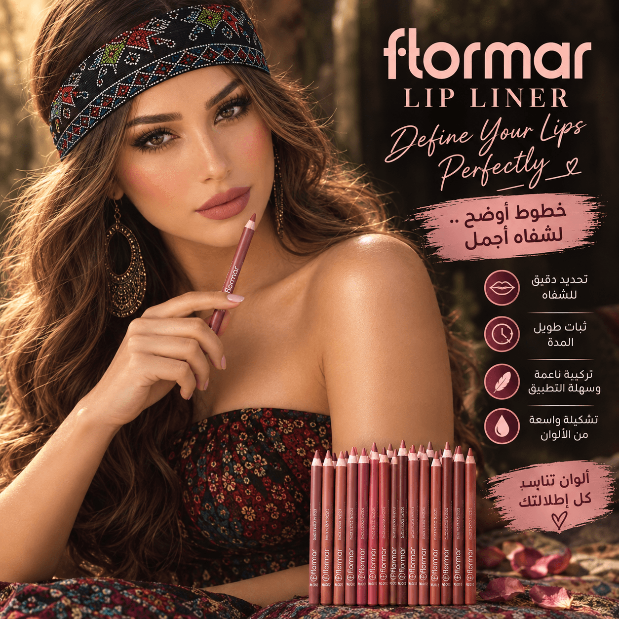 Flormar Lipstick Pencil – باكدج 12 لون أصلي 💄 1